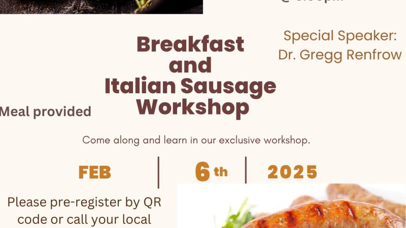 Breakfast and Italian Sausage Workshop February 6, 2025